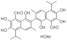 醋酸棉酚（醋酸棉子醇,醋酸棉子酚）對照品